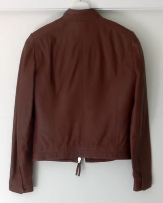 Cazadora Massimo Dutti piel marrón