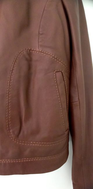Cazadora Massimo Dutti piel marrón