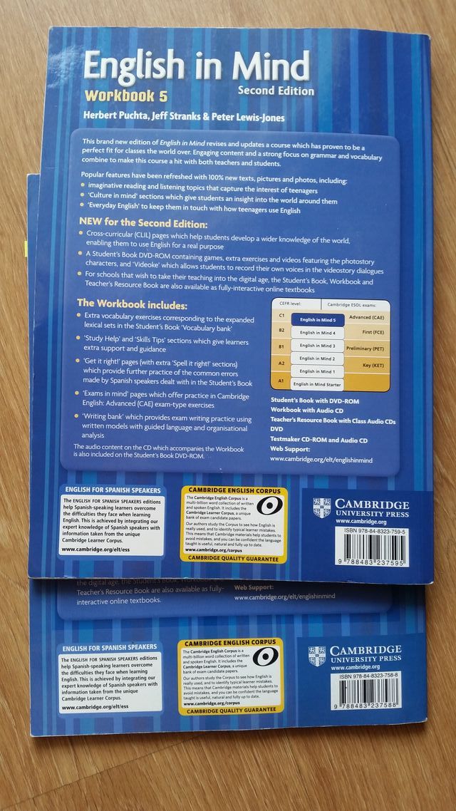 5oEnglish in Mind Student's BOOK Workbook