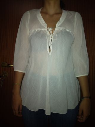 Camicia bianca trasparenza
