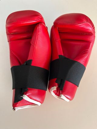 Casco, guantes patucos Taekwondo ITF niño talla S