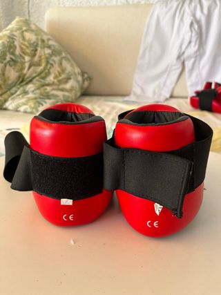 Casco, guantes patucos Taekwondo ITF niño talla S