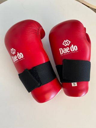 Casco, guantes patucos Taekwondo ITF niño talla S