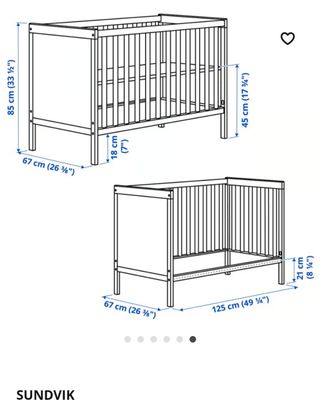 Cuna Ikea Sundvik - Blanca