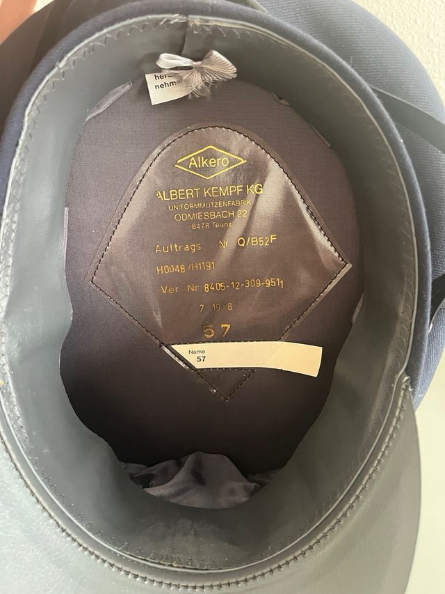 Gorra militar alemana original (Luftwaffe, 1968)