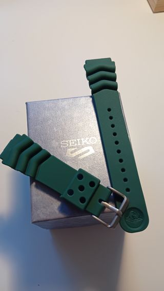 Correa válida para Seiko 22mm verde