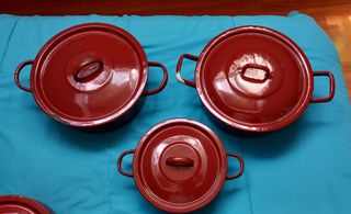 Juego cacerolas vintage 5 piezas