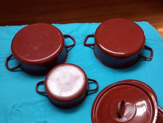 Juego cacerolas vintage 5 piezas