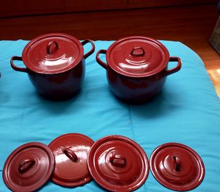 Juego cacerolas vintage 5 piezas