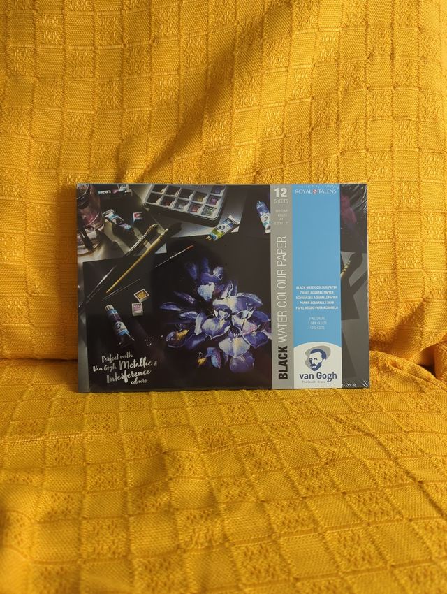Papel acuarela negro Van Gogh (12 hojas)