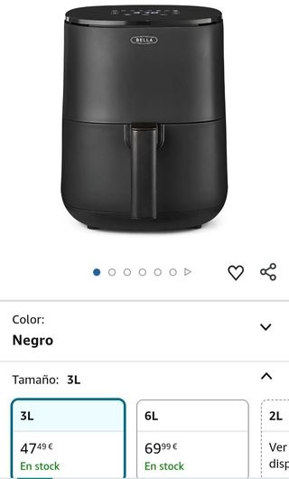 BELLA Freidora de aire con pantalla táctil