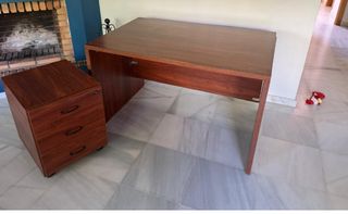 Mesa oficina + cajonera madera