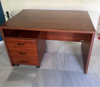 Mesa oficina + cajonera madera
