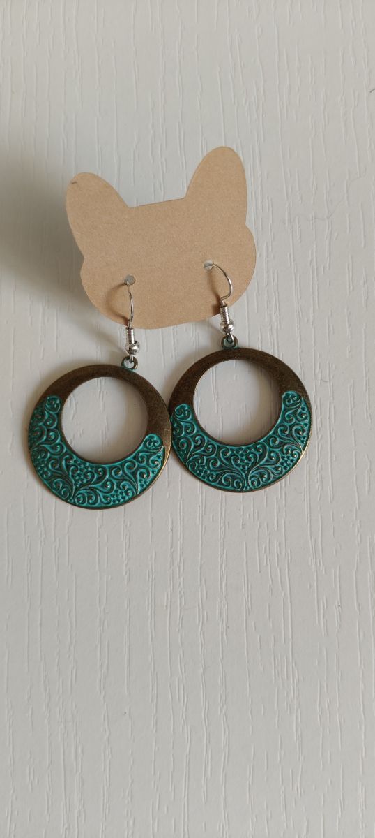 Aretes Plata & Azul - Bisutería