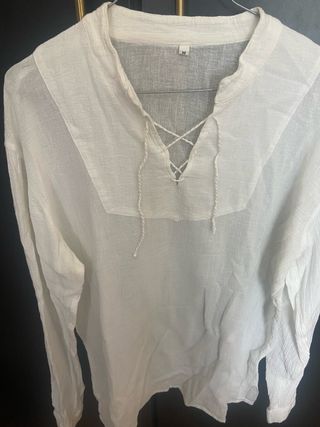 Camisa blanca lino talla M