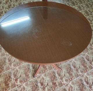Mesa redonda extensible madera