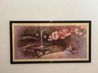Cuadro romántico con cascada