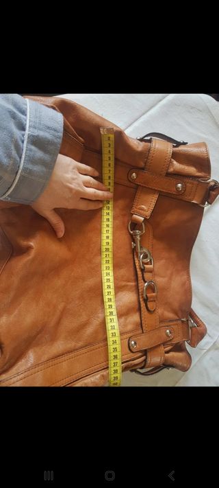 borsa in vera pelle - Marrone
