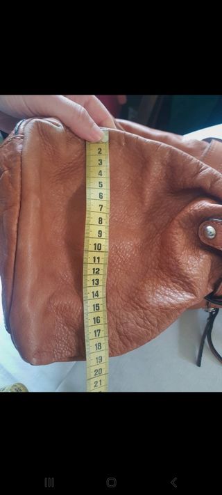 borsa in vera pelle - Marrone