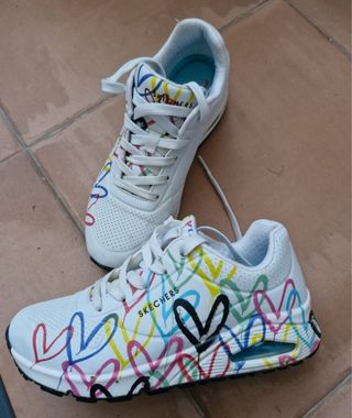 Zapatillas Skechers blancas mujer
