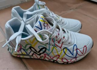 Zapatillas Skechers blancas mujer