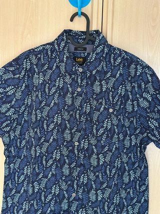 Camisa Lee manga corta azul