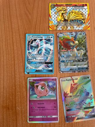 Cartas Pokémon GX holográficas