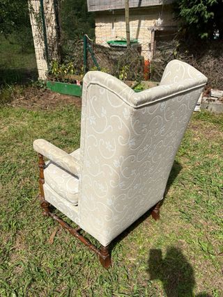 Butaca vintage beige y marrón