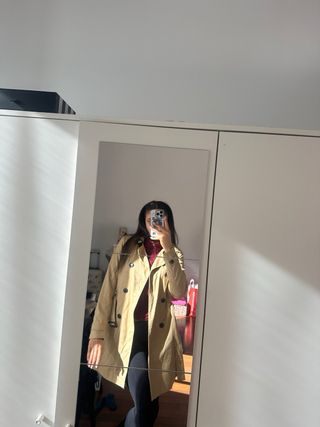 Gabardina beige Stradivarius talla S