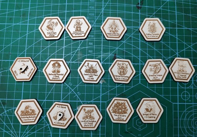 Tokens Maggotkin of Nurgle / Agusanados de Nurgle