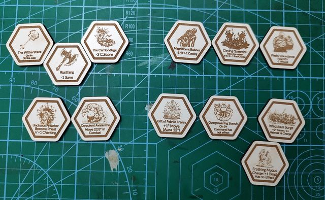 Tokens Maggotkin of Nurgle / Agusanados de Nurgle