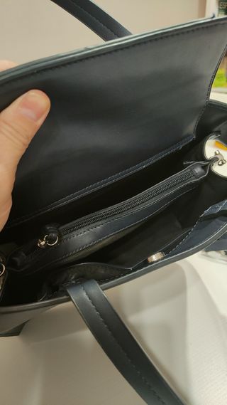 Bolso azul marino 
polipiel - Mano/Hombro