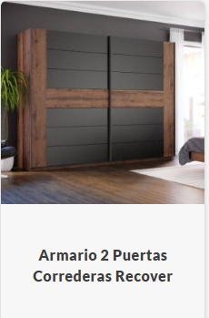 Armario 2 puertas correderas madera