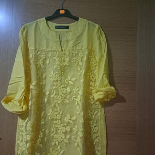 Blusa Zara Amarilla Calada
