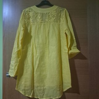 Blusa Zara Amarilla Calada