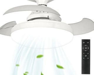 Ventilador techo con luz - blanco