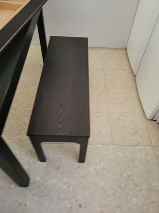 2 bancos madera IKEA negr
