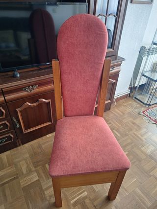 Silla madera roja - Comedor