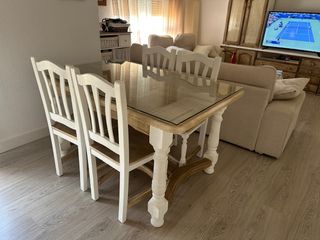 Mesa Comedor Pino Macizo 4 Sillas