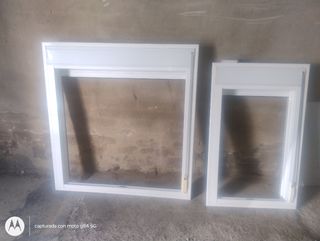 Ventana aluminio blanca c/cristales