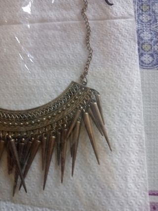 Collar con pinchos dorado 2 unidades