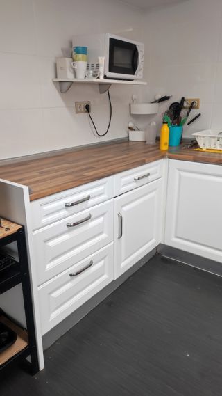 Muebles cocina blancos