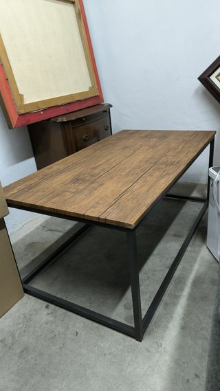 Mesa centro madera metal