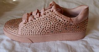 Zapatillas Moow brillantes rosa - talla 41