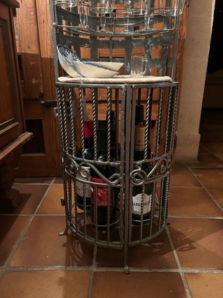 Mueble bar forja artesanal