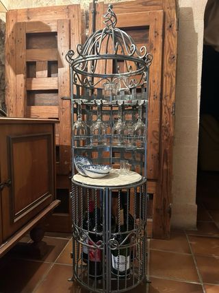 Mueble bar forja artesanal