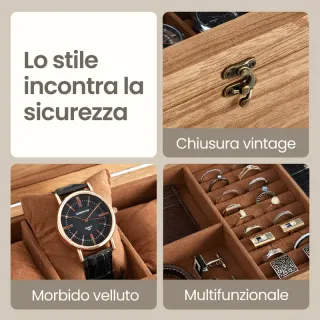 Scatola porta orologi in legno