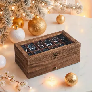 Scatola porta orologi in legno