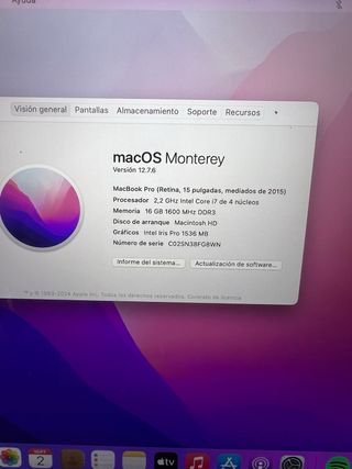 MacBook Pro 16gb 256ssd negociable 
