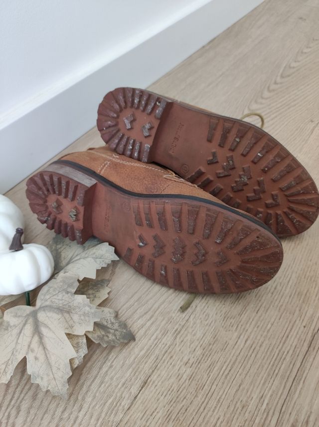 Botas ante  piel auténtica marrón mujer talla 37